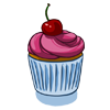la recette de cuisine Cupcake cerise - jeux de cuisine gratuit en ligne thé ou chocolat