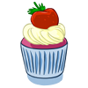 la recette de cuisine Cupcake fraise - jeux de cuisine gratuit en ligne thé ou chocolat